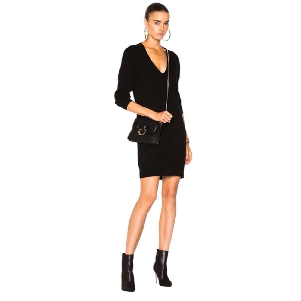 Equipment Black Sweater Dress Classic Basic Old Money